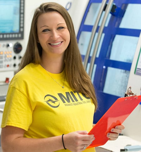 MITGI employee in production area, apply for new career opportunity
